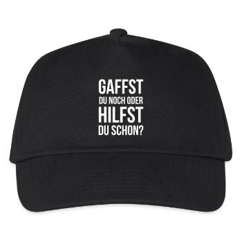 Gaffst du noch oder hilfst du schon? - Kinder Basecap - Schwarz - Vorne
