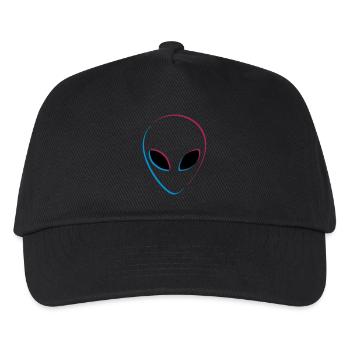 3D Effekt Alien - Kinder Basecap - Schwarz - Vorne