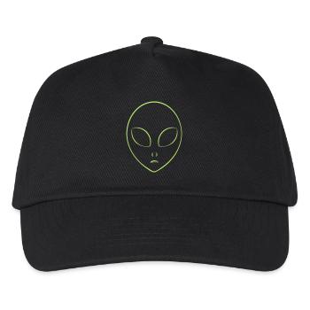 Alien head symbol abstract minimalistic - Kids’ Baseball Cap - black - Front