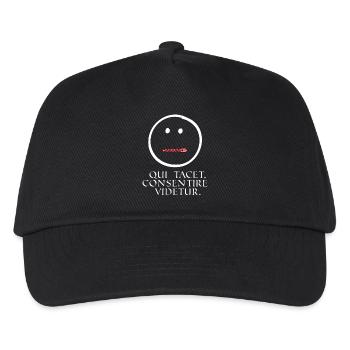 who is silent seems to agree latin knows - Kids’ Baseball Cap - black - Front