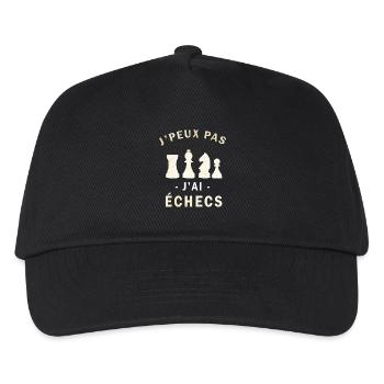 Jeux d'échecs - Casquette de baseball Enfant - noir - Devant