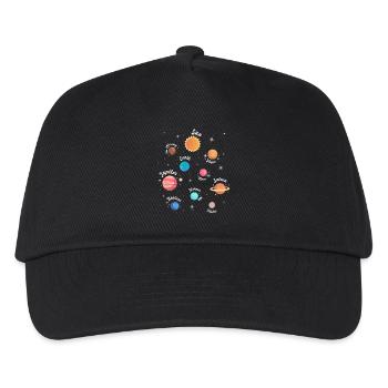 Enfants Système solaire Planètes spatiales - Casquette de baseball Enfant - noir - Devant