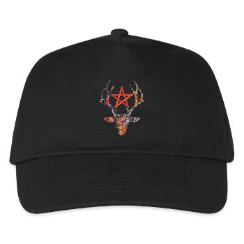 tête de cerf avec pentagramme e 202 - Casquette de baseball Enfant - noir - Devant