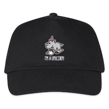 Je suis un rhinocéros licorne drôle potelé BBW Plus Taille - Casquette de baseball Enfant - noir - Devant