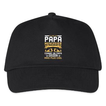 Papa Menuisier - Casquette de baseball Enfant - noir - Devant