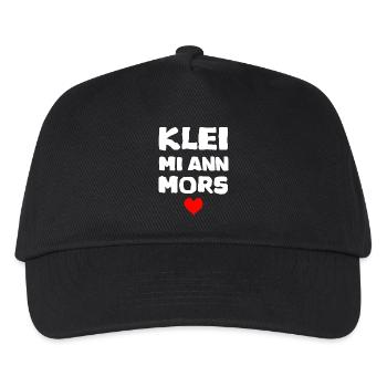 Norddeutsch Platt Spruch Geschenk klei mi - Kinder Basecap - Schwarz - Vorne