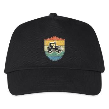 Tractor for Farmers & Farmers - Vintage Emblem - Kids’ Baseball Cap - black - Front