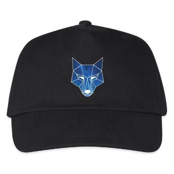 White wolf and starry sky - Kids’ Baseball Cap - black - Front