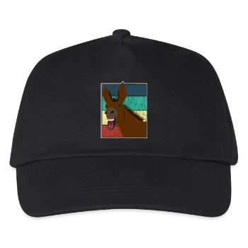 Mule Mule Donkey Horse Vintage Gift - Kids’ Baseball Cap - black - Front