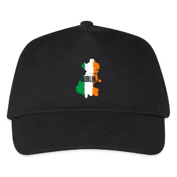 | du comté de Dublin, Irlande Contour de la carte du drapeau - Casquette de baseball Enfant - noir - Devant