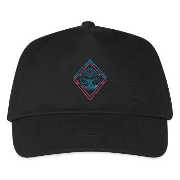 Whale Hipster – Geometric, Trendy & Sea - Kids’ Baseball Cap - black - Front