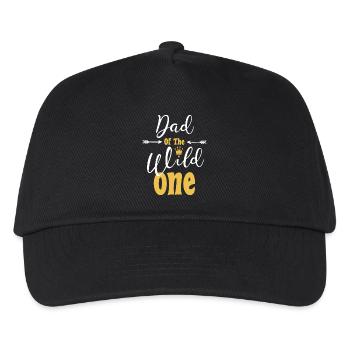 Dad Of The Wild One lustiger 1. Geburtstag First Thing - Kinder Basecap - Schwarz - Vorne