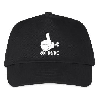 Ok man! (white) - Kids’ Baseball Cap - black - Front