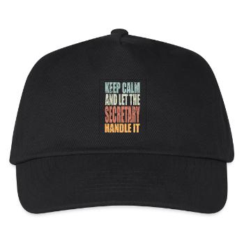 Keep Calm Secretary Saying Secretary Gift - Kids’ Baseball Cap - black - Front