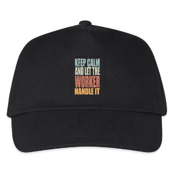 Keep Calm Worker Saying Worker Gift - Kids’ Baseball Cap - black - Front