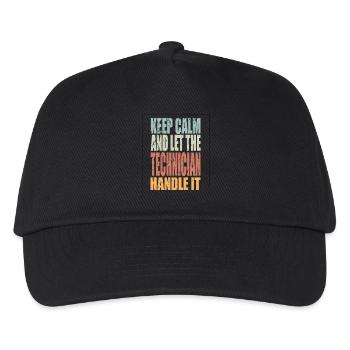 Gardez le calme Technicien disant Cadeau de technicien - Casquette de baseball Enfant - noir - Devant