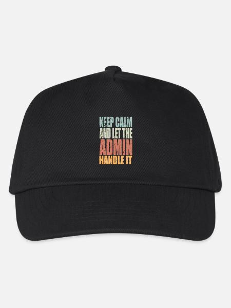 Keep Calm Admin Spruch Admin Geschenk - Kinder Basecap - Schwarz