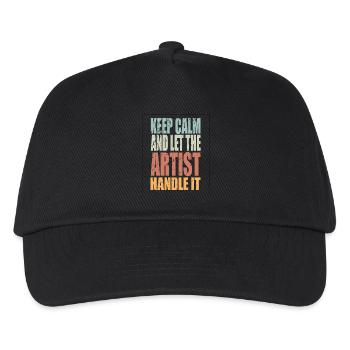 Keep Calm Künstler Spruch Künstler Geschenk - Kinder Basecap - Schwarz - Vorne