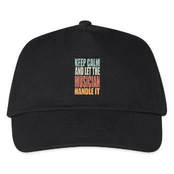 Keep Calm Musician Saying Musician Gift - Kids’ Baseball Cap - black - Front