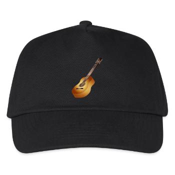belle guitare acoustique 3D dans des tons chauds - Casquette de baseball Enfant - noir - Devant