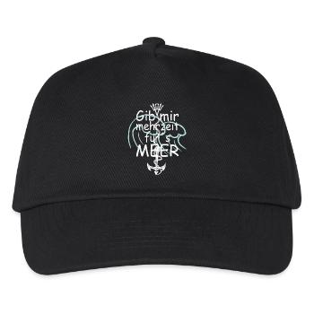Gib mir mehr zeit am Meer - Kinder Basecap - Schwarz - Vorne