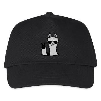 Loch No Drama Llama - Kinder Basecap - Schwarz - Vorne