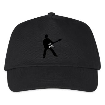 Party guitarist playing electric guitar - Kids’ Baseball Cap - black - Front