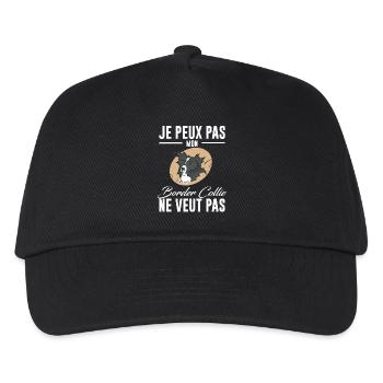 Mon border collie veut pas 2 - Casquette de baseball Enfant - noir - Devant