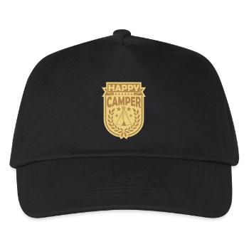 Holiday Happy Camper Logo - Kids’ Baseball Cap - black - Front