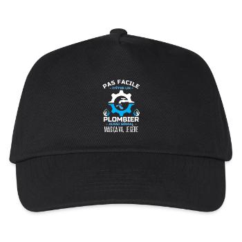 Pas facile d être un plombier aussi génial 1 - Casquette de baseball Enfant - noir - Devant