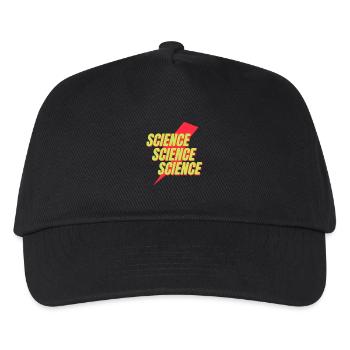 Neon-Wissenschafts-Bolzen-Design - Kinder Basecap - Schwarz - Vorne
