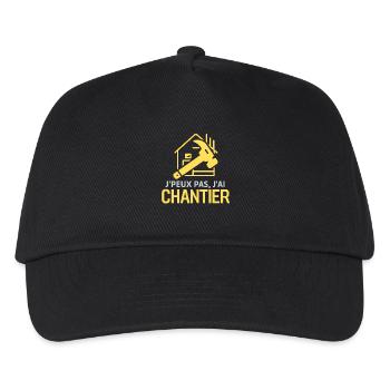 Chantier de construction - Casquette de baseball Enfant - noir - Devant