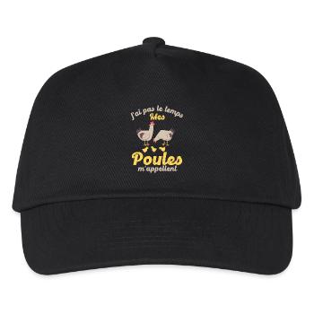 Poules poulailler poussins - Casquette de baseball Enfant - noir - Devant