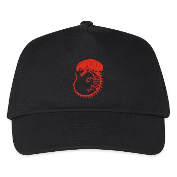 Red alien monster skeleton - Kids’ Baseball Cap - black - Front