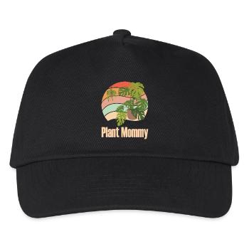 Plant Mommy Paradise Pflanzenmama Geschenk - Kinder Basecap - Schwarz - Vorne