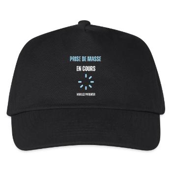 Prise de masse en cours - Casquette de baseball Enfant - noir - Devant