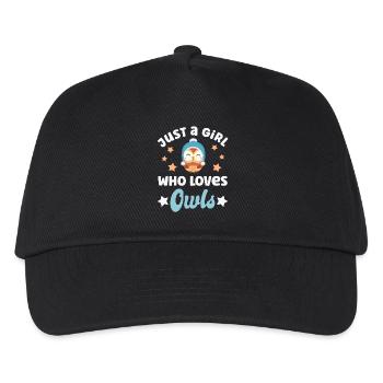 Eule Eulen - Kinder Basecap - Schwarz - Vorne