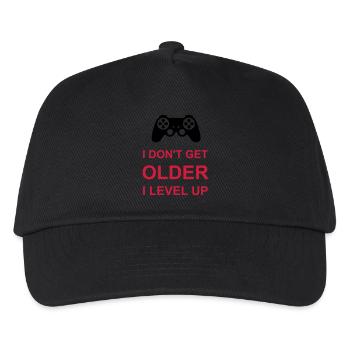 get older level up - Kids’ Baseball Cap - black - Front