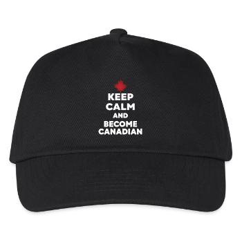 Keep Calm Werde Kanadier - Kinder Basecap - Schwarz - Vorne