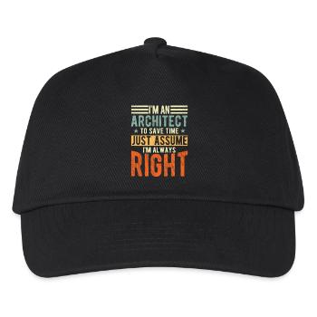 Architecte - Casquette de baseball Enfant - noir - Devant