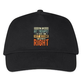 Art therapist - Kids’ Baseball Cap - black - Front