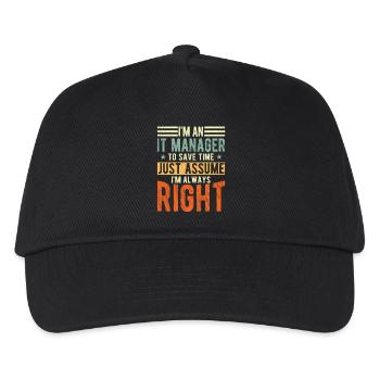 Responsable informatique - Casquette de baseball Enfant - noir - Devant