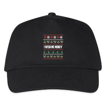 I want money for Christmas - Kids’ Baseball Cap - black - Front