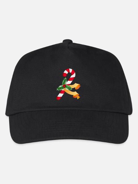 Zuckerstange und Stechpalme für die Weihnachtszeit - Kinder Basecap - Schwarz