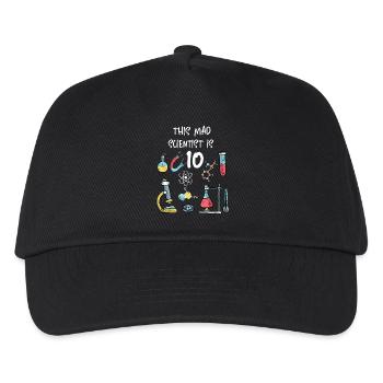 This Mad Scientist Is 10 - Kids’ Baseball Cap - black - Front