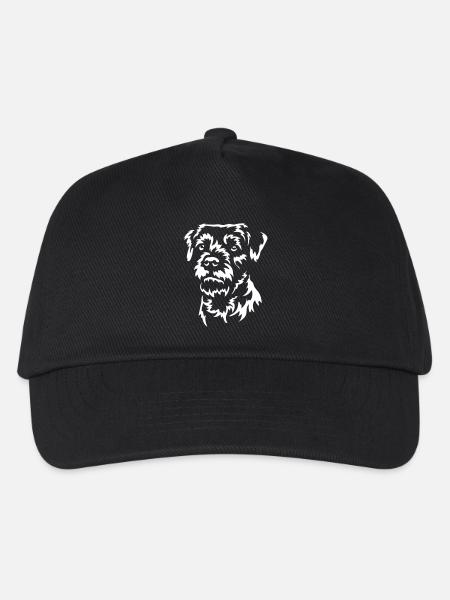 Border Terrier Kopf "Black Edition" - Kinder Basecap - Schwarz