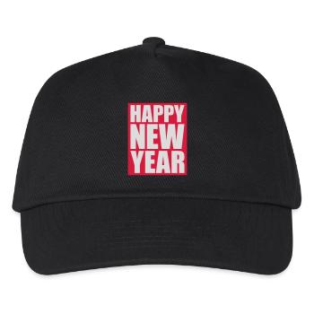 happy new year Zitat - Kinder Basecap - Schwarz - Vorne