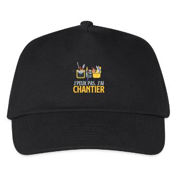 Chantier Worker Bricolage - Casquette de baseball Enfant - noir - Devant