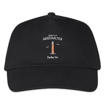 Darßer Ort, Ostseeküste, Fischland- Darß- Zingst - Kinder Basecap - Schwarz - Vorne