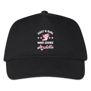 Axolotl - Kinder Basecap - Schwarz - Vorne